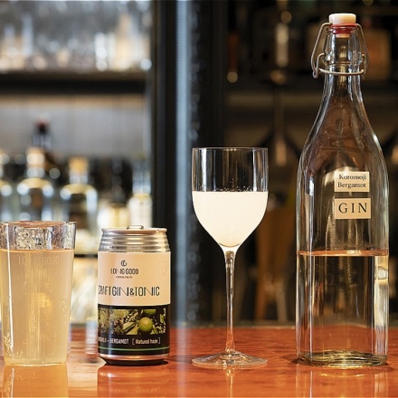 LONGGOODジントニック＆「黒文字+ベルガモット」ギムレット